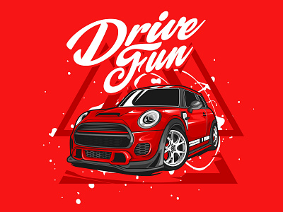 Drive fun minicooper automotive design car clothing design graphicdesign illustration jdm minicooper vector vehicle design