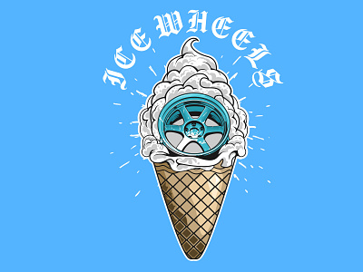 ICE WHEELS apparel car clothing design graphicdesign icecream illustration illustration art vector wheels