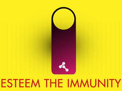 Esteem the Immunity design flat illustration vector