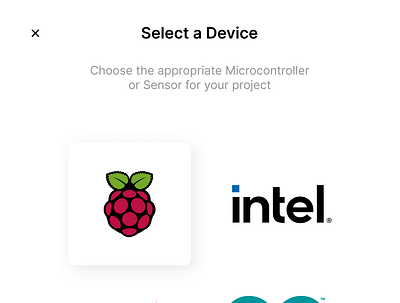 IoT Modal iot minimalist modal select ui