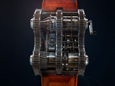 Cabestan 'Nosferatu' Watch 3d designer metal sleek watch