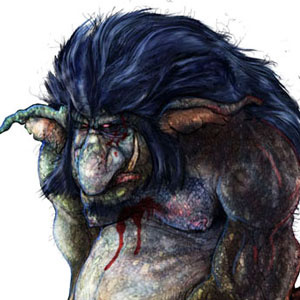Big haired Troll character creature troll