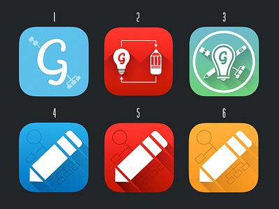 Vote: New icon for Grafio -Diagrams & Ideas app bulp design flat grafio icon ios ios7 light long pencil shadow