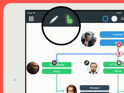 Grafio for iOS7 app chart diagrams flow grafio ideas ios7 ipad mockup org