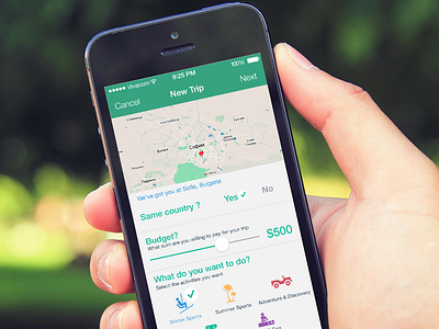 Nowatrip - Plans a trip for you budget design flat form ios7 iphone new slider tourist trip ui ux