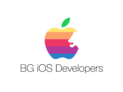 Logo for the Bulgarian iOS Developers group apple bulgaria ios logo rainbow