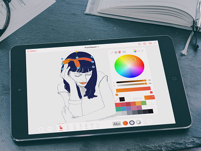 ProtoSketch - Vector Editor for iPad app color editor illustraton interface ios8 ipad mockup ui ux vector wheel