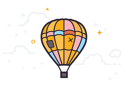 Balloon doodle flat hot air illustration plans pricing startup