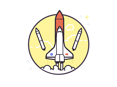 Launching discovery doodle drawing flat illustration launch plans pricing rocket space startup