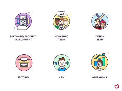 Ora.pm — solution icons app chat icons illustration managment marketing project task time tracking web workspace