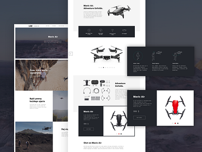 DJI drone landing page flat minimal typography ui ux web webdesign website