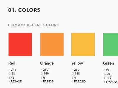 Color Style Guide styleguide ui visual
