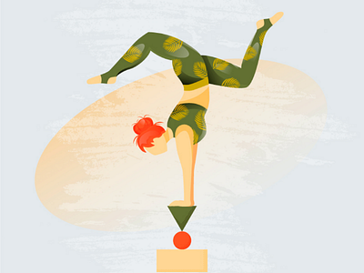 Harmony art color design harmony illustration texture vector woman yoga