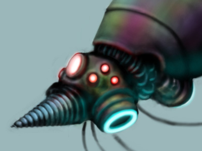 A Sturdy Bug, First Pass bug concept painting photoshop