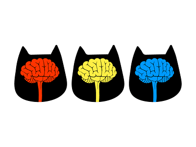 Cat Brains brain cat illustrator vector