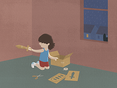 Boyhood — Spread 05 boyhood cardboard childrens book illustration illustrator pigeon sword vector