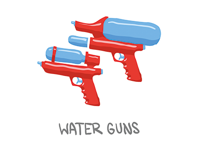 Water Guns illustrator vector water gun