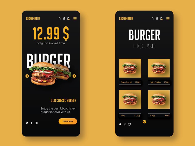 Burger. usiness UI/UX app design by Asif Shaharia on Dribbble