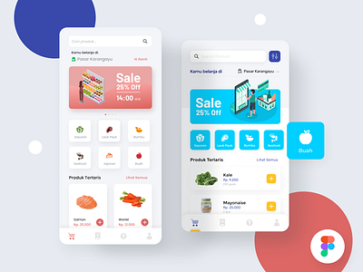 Marketplace mobile app - Figma freebies -