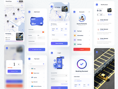 ParkiCep - Parking space finder app - other screens finder freelancer indonesian parking time ui work
