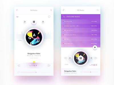 Radio FM app concept 