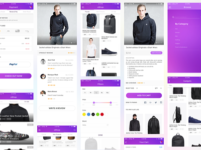 Oshop - Ecommerce iOS App e commerce ecommerce fashion mobile app online shop product product design shop shopping sketch ui kit