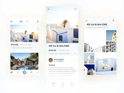 Search Category app clean find home ios mobile property real estate search ui kit