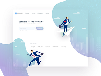 Easy Manage Landing Page business easy illustration landing manage project management web