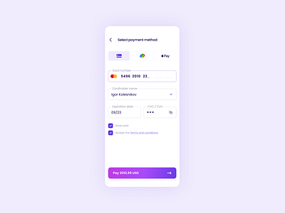 Credit Card Checkout | DailyUI #002