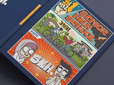 Senior High School concept covebook cover design coverbook design illustration illustrator yearbook yearbookmaker
