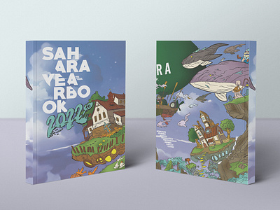 Land of the sky concept cover design coverbook design illustrator yearbook