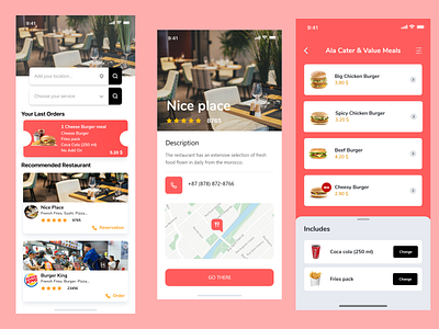 Delivery food and Reservation app animation app branding design icon ios ui ux web webdesign