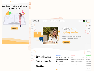 Its Time to tell us your story.✌🦾❤ app branding design landing design landingpage logo story typography ui ux web webdesign