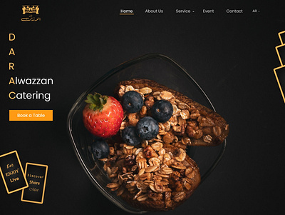 A luxury Landing page for restaurant. animation app branding design illustration ios logo ux web webdesign