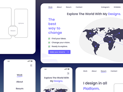 Landing service page for Designers.