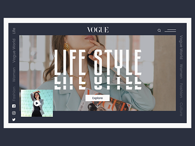 Vogue Redesign Concept. branding design landingpage typography ui ux web webdesign