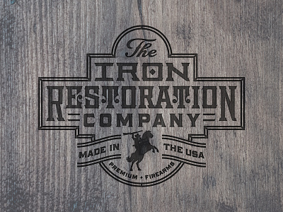 The Iron Restoration Co. badge brand branding design icon identity illustration lettering logo texas vector