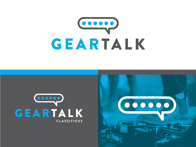 GearTalk Brand Revamp blue gear talk guitars identity identity system logo pedals pickups system