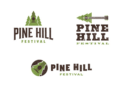 Pine Hill Graveyard fesitval guitar identity logo logomark pine pine tree