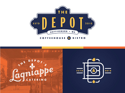 The Depot bistro brand brand identity brand image coffeeshop design identity logo monogram the depot