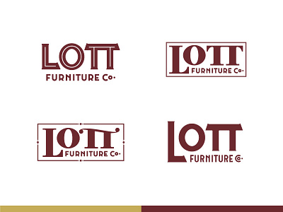 Lott Furniture brand furniture furniture company identity laurel logo lott furniture mississippi