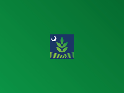 Supamoon 2 blue color green icon identity line logo shape