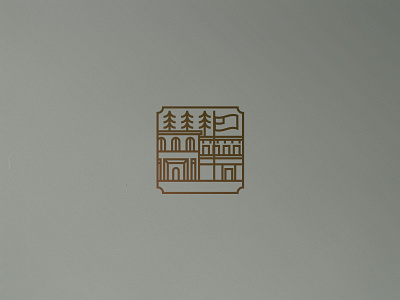 Small Town 3 edp gradient icon identity line small town