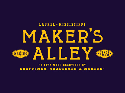 Maker's Alley craft laurel makers mississippi type typography