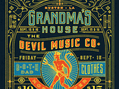 Grandma's House clothes devil music co dope fort foundry goth dad grandma poster prohibition