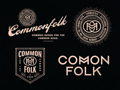 CommonFolk badge branding common folk commonfolk identity identity suite marriage
