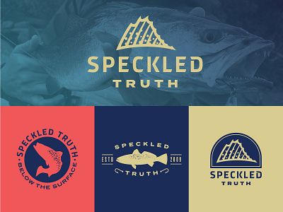 Speckled Truth badge brand conservation fin fish fishing identity speckle speckled trout