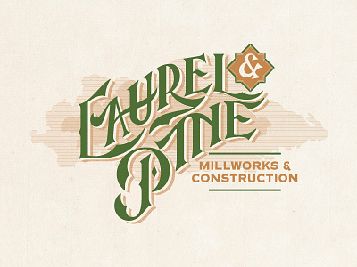 ☠️Firewood ☠️ brand construction identity laurel laurel pine logo logo graveyard millworks mississippi yellow pine