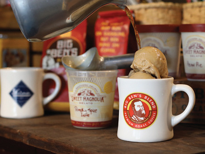 Big Ben's Blend brand branding coffee deep south gelato laurel laurel mercantile mississippi mug design packaging