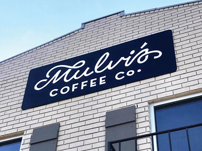 Mulvi's Coffee Co. coffee deep south hand lettering hattiesburg identity identity design lettering logo mississippi sign painting